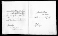 Huwelijksaankondiging J. Pompe en W. van der Hegge Spies (1896)
